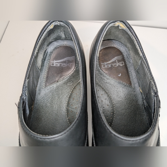 Dansko Stacie Black Leather Clogs Women's Size‎ 39 - Picture 7 of 12